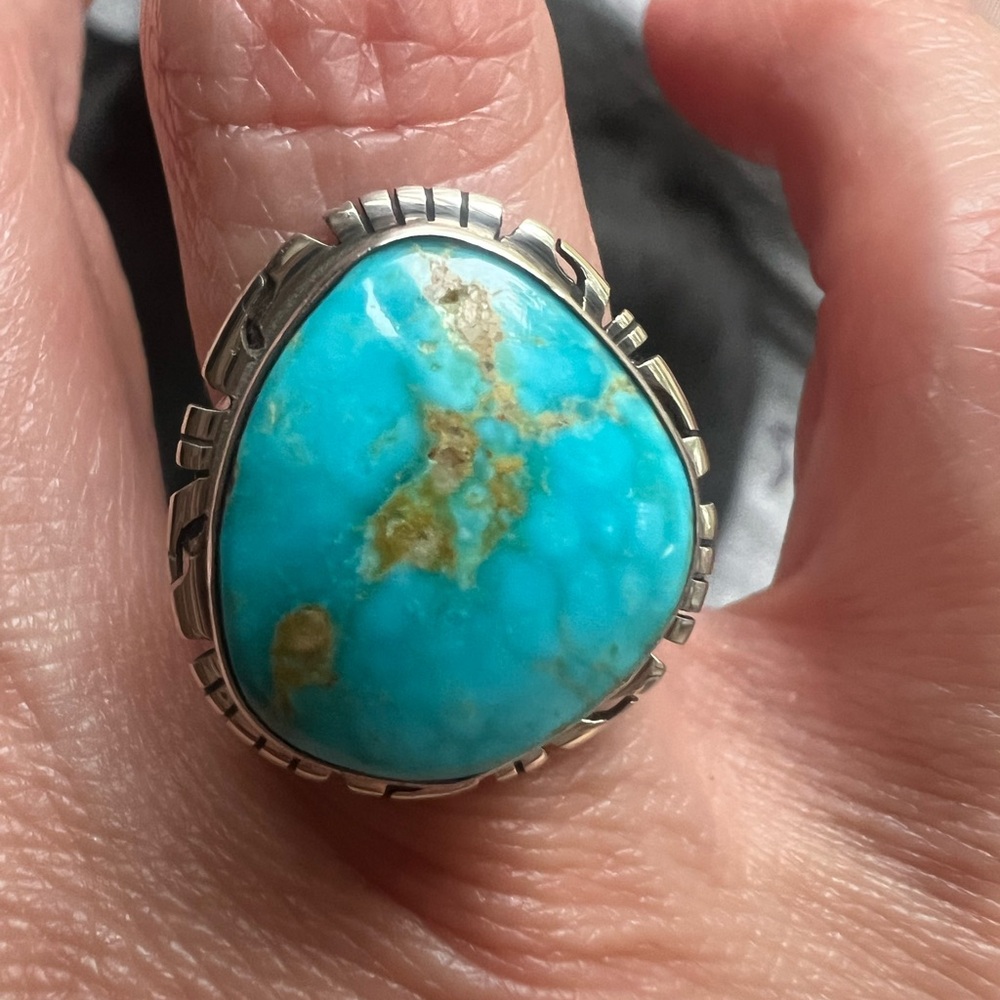 Vintage Peggy Skeet’s Turquoise Silver Ring